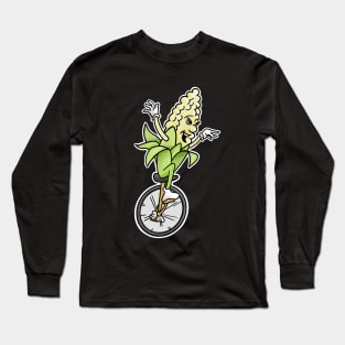 Unicorn - Corn on a Unicycle Long Sleeve T-Shirt